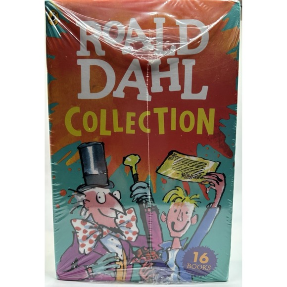 16 Book Boxset Roald Dahl Charlie & The Chocolate Factory Great Glass Elevator - Picture 2 of 12